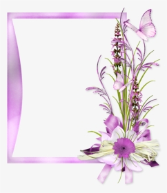 Sympathy Flower Clipart Graphic Royalty Free Download - Purple Flower Borders And Frames, HD Png Download, Transparent PNG