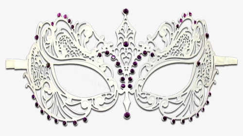 White Series Laser Cut Metal Venetian Pretty Masquerade - White Masquerade Mask Transparent Background, HD Png Download, Transparent PNG