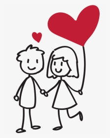 Stick Figure Couple In Love, HD Png Download, Transparent PNG