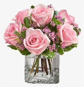 #pink #roses #vase #boquet #rose #flowers #freetoedit - Pink Rose Arrangement, HD Png Download, Transparent PNG