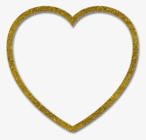 #heart #glitter #gold #frame #border #ftestickers #сердце - Heart, HD Png Download, Transparent PNG
