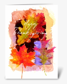 Thanksgiving Love Greeting Card - Watercolor Paint, HD Png Download, Transparent PNG