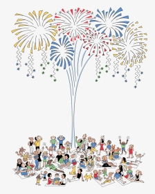 Crowd Watching Fireworks, HD Png Download, Transparent PNG