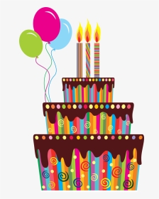Картинки С Днем Рождения На Прозрачном Фоне - Happy Birthday Cake Transparent Background, HD Png Download, Transparent PNG