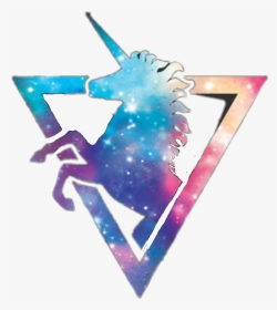 #unicorn #unicornio #galaxia - Galaxy Unicorn, HD Png Download, Transparent PNG