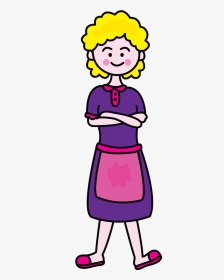 A Character Of Mother How To Draw People Drawing People - Easy Drawing Of A Mom, HD Png Download, Transparent PNG