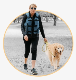 Wearing Your Afflovest While Walking Dog - Dog Walking, HD Png Download, Transparent PNG
