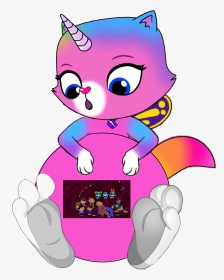 Https - //media3 - Giphy - Https - //giphy - Com/stickers/nickelodeon - Rainbow Butterfly Unicorn Kitty Picsart, HD Png Download, Transparent PNG