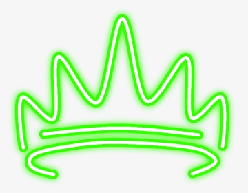 Green Crown Neon Png, Transparent Png, Transparent PNG