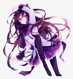 Magical Anime Girl Purple Hair, HD Png Download, Transparent PNG