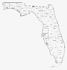 Florida County Map With Names, HD Png Download, Transparent PNG