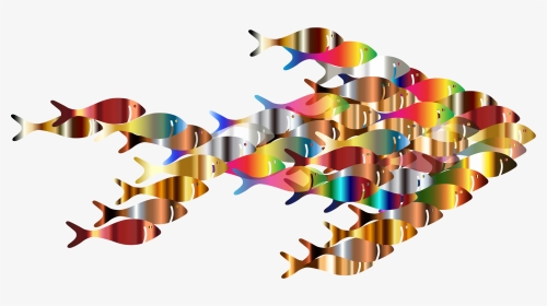 Chromatic Colorful Fish Fractal Icons Png - Fractal Fishes, Transparent Png, Transparent PNG