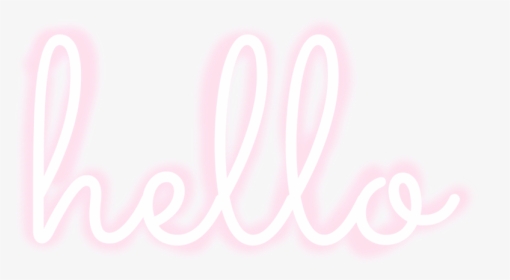 Neon Pink Hello - Pink Transparent Neon Sign Png, Png Download, Transparent PNG