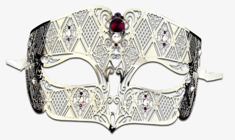 Silver Series Diamond Design Laser Cut Venetian Masquerade - Mask, HD Png Download, Transparent PNG
