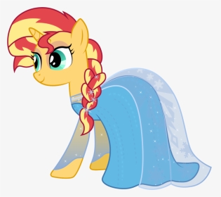Sunset Shimmer As Elsa By Cloudyglow - Mlp Sunset Shimmer The Dress, HD Png Download, Transparent PNG