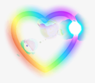 #border #neon #rainbow #glow #light #lighteffect #frame - Heart, HD Png Download, Transparent PNG