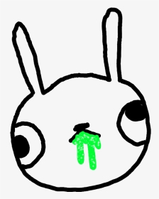 #cuppai #bux #scribble #cute #goth #rabbit #bunny #kawaii - Cartoon, HD Png Download, Transparent PNG