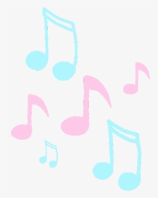 #music #musicnotes #notes #pink #blue #musical - Graphic Design, HD Png Download, Transparent PNG