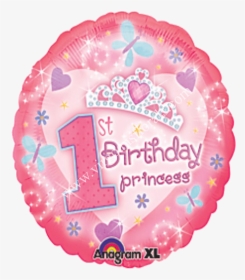 Add Ons Happy 1st Birthday Princess Balloon - 1st Birthday Foil Balloons, HD Png Download, Transparent PNG