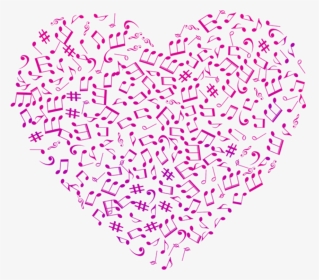 #heart #corazon #violet #violeta #purple #lila #colorful - Music Note Heart Svg, HD Png Download, Transparent PNG