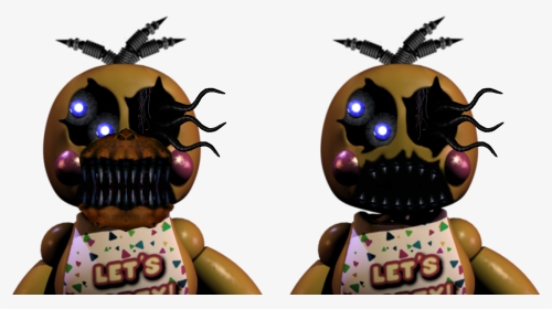 Fnaf 2 Withered Chica Full Body, HD Png Download - 2289x2289