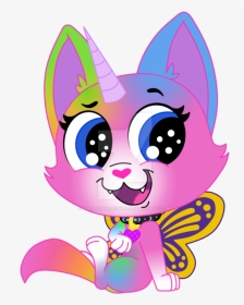 Kitty Unicorn Drawings - Cartoon, HD Png Download, Transparent PNG