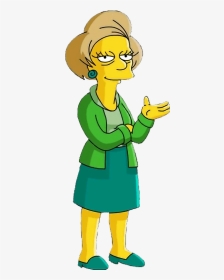 #simpsons #edna #maestra #clavados - Maestra De Los Simpsons, HD Png Download, Transparent PNG