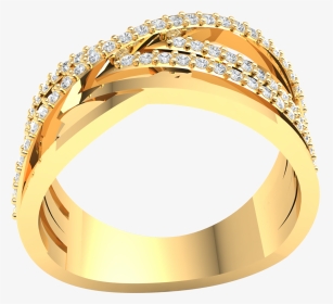0 4ct Round Cut Diamond 18k Gold Wedding Band For Women - Engagement Ring, HD Png Download, Transparent PNG