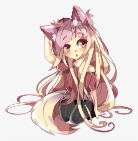 #wolf #werewolf #nejic#anime #aninegirl #kawaii #cute - Cute Anime Wolf Girls, HD Png Download, Transparent PNG
