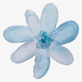 #ftestickers #watercolor #flower #blue - Watercolor Painting, HD Png Download, Transparent PNG