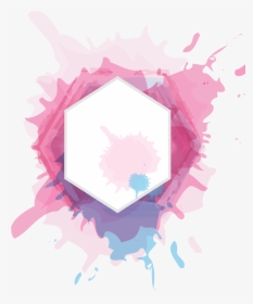 #ftestickers #watercolor #background #frame #abstract - Watercolor Splash Circle Background, HD Png Download, Transparent PNG