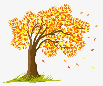 Transparent Seasons Clip Art - Autumn Trees Drawing, HD Png Download, Transparent PNG