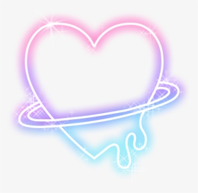 #love #planet #rainbow #colorful #galaxy #frame #lightning - Transparent Heart With Halo, HD Png Download, Transparent PNG