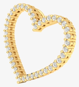 Natural 0 5ct Round Cut Diamond 10k Gold Pendant Ladies - Chain, HD Png Download, Transparent PNG