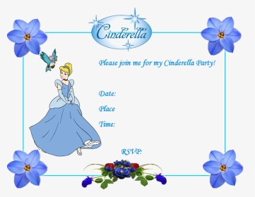 Transparent Cinderella Slipper Png - Cinderella Invitation Card Template, Png Download, Transparent PNG