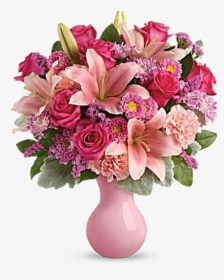 Lush Blush Bouquet - Chantilly Pink Roses, HD Png Download, Transparent PNG