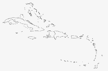 Caribbean Islands Map Blank, HD Png Download, Transparent PNG