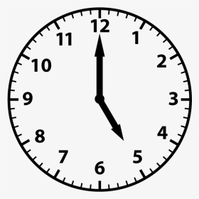 1 05 Clock Clipart Clipart Stock Clipart Clock Half - Transparent Clock Face, HD Png Download, Transparent PNG