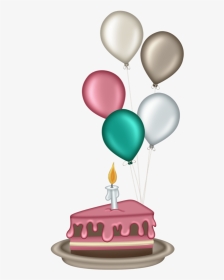 Cartoon Cake And Balloons, HD Png Download, Transparent PNG