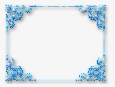 Background Blue Flower Border, HD Png Download, Transparent PNG