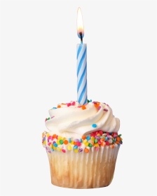 Transparent Background Birthday Cupcake Png, Png Download, Transparent PNG
