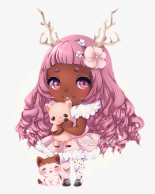 Dessin Kawaii Fille Animaux, HD Png Download, Transparent PNG
