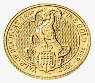 The Queen S Beasts 2019 The Yale 1/4 Oz Gold Coin - Uk Bullion Gold Coins, HD Png Download, Transparent PNG