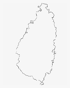 Outline Map Of Saint Lucia, HD Png Download, Transparent PNG