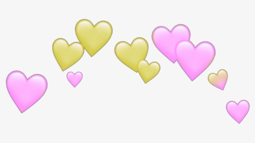 #pink #yellow #red #spiral #aesthetic #crown #taç #grid - Heart Emoji Crown Transparent, HD Png Download, Transparent PNG