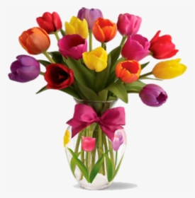 #vase #tulips #flowers #stickers - Tulips In A Vase, HD Png Download, Transparent PNG