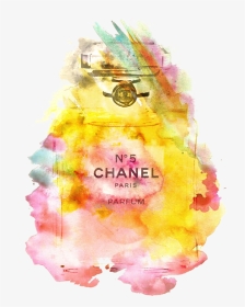 No 5 Watercolor Chanel, HD Png Download, Transparent PNG