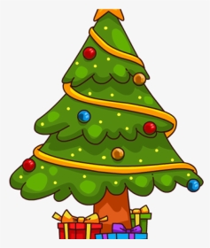 Clip Art Christmas Tree You Can Use This Cute Cartoon - Christmas Tree Cartoon Drawing, HD Png Download, Transparent PNG