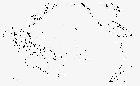 Blank Map Of The Pacific Ocean, HD Png Download, Transparent PNG