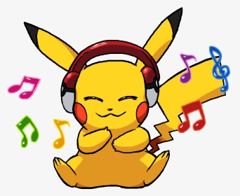 Pikachu Listening To Music, HD Png Download, Transparent PNG